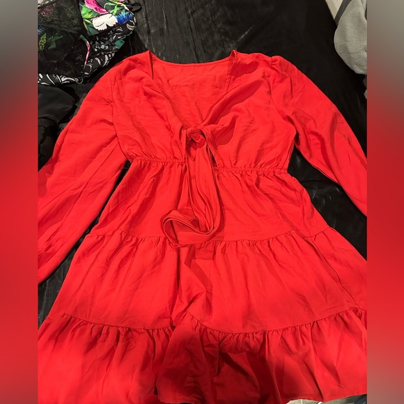 Tie front dress - Picture 2 of 3